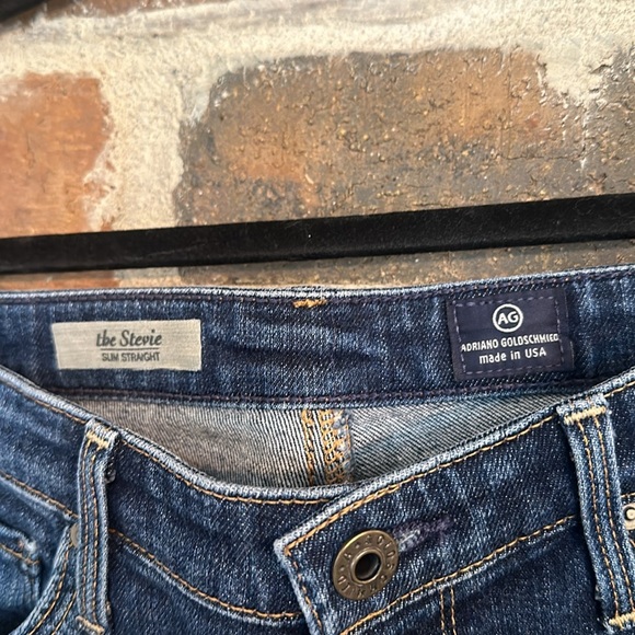 AG Adriano Goldschmied Stevie slim straight denim jeans sz 28 regular - Picture 2 of 3